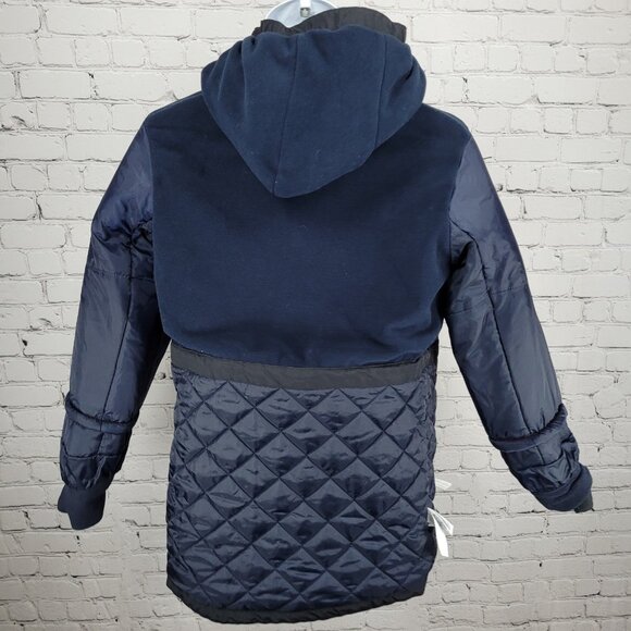 Lands' End Navy Waterproof Windproof Hooded Fleece Lined Full Zip Jacket XL/16 - Picture 6 of 16